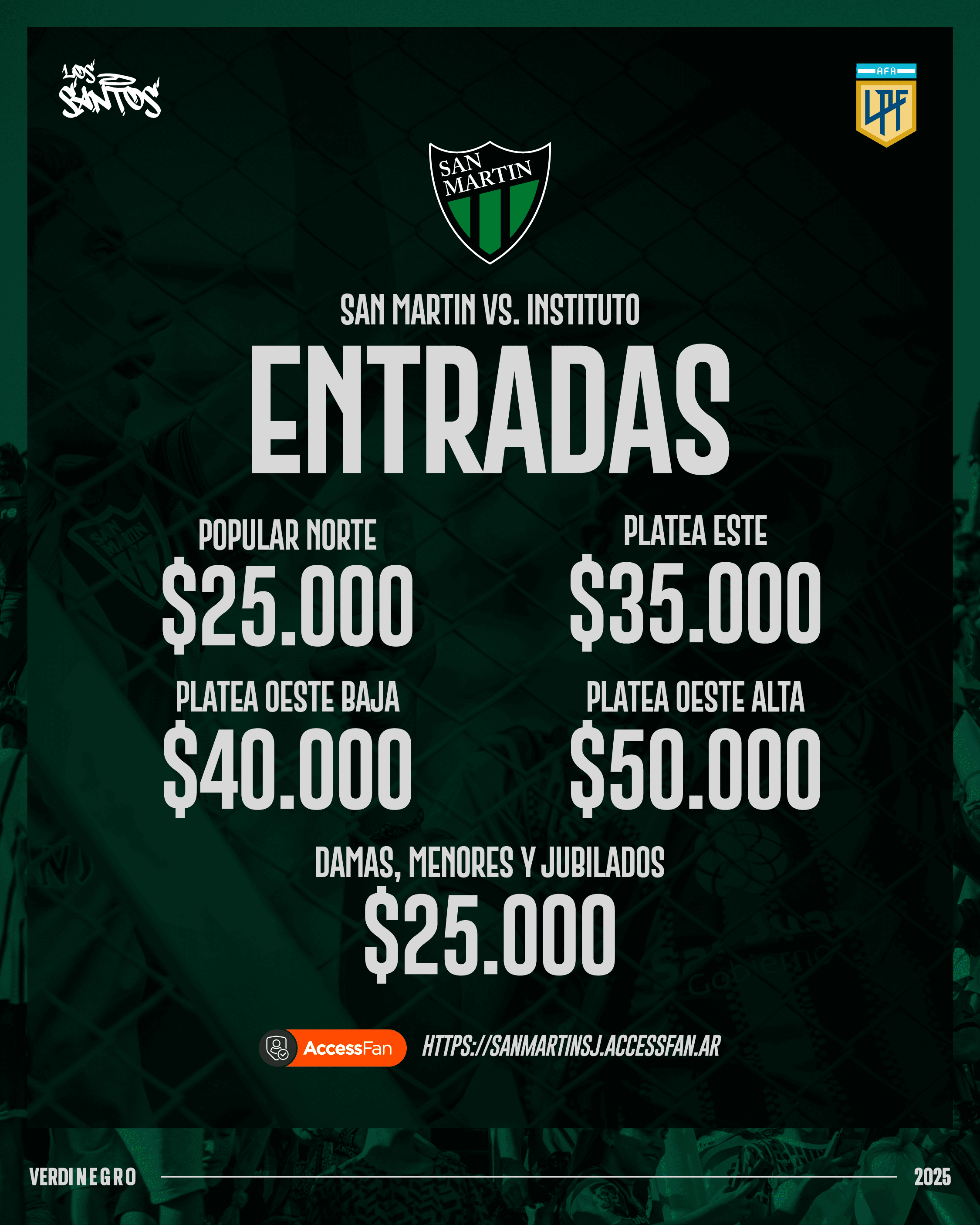 Venta de entradas vs Instituto